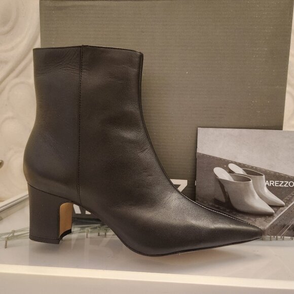 Arezzo Black Leather "Jemma" boots. NIB. Size Various - Picture 1 of 10